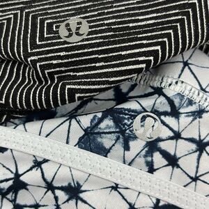 2- Lululemon‎ Women's Size 4 Crop Leggings Multicolor Athletic Cropped